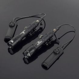 Scopes Airsoft SureFir M300 M300C M600 Scout Finuitos LED LED Pistola de caza Luz de arma de arma con interruptor de presión de doble función Interruptor