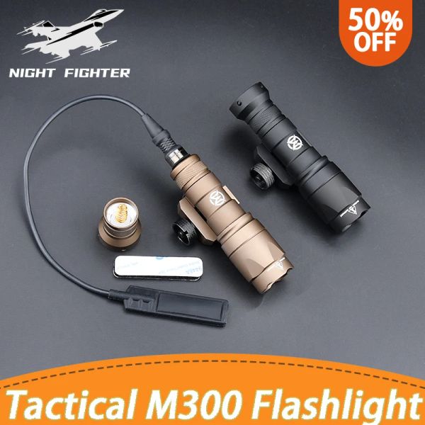 Scopes Airsoft Surefir M300 Mini Arme Lumière Tactique Tactical Lampe 400 Lumens M300A HUNTING LED FIT 20 mm Rail Arme Airsoft Accessoires