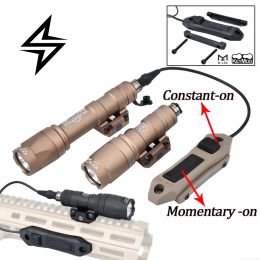 Scopes Airsoft Surefir M600 M300 M600C SCOUT Lampe de poche AR15 Rifle Hunting Arme Light 600 Lumen avec Double Fonction Pressure Interrupteur