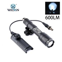 Scopes airsoft surefir m600 m600c verkenner zaklamp led tatical jaging pistool wapen licht hoog lumen met dubbele functiedrukschakelaar