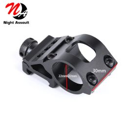 Scopes Airsoft Tactical Scope Airsoft Arme Lampon Bracket Hunting Mount Flease Free Offset Flash Lampe de poche 20 mm Picatinny Rail