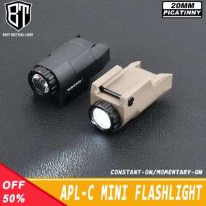 Scopes APLC Mini Tactical Flashlight Gloc Pistol G17 G18 G19 Hunting Scout Light Accessoire Nylon Materiaal Fit 20mm Picatinny Rail