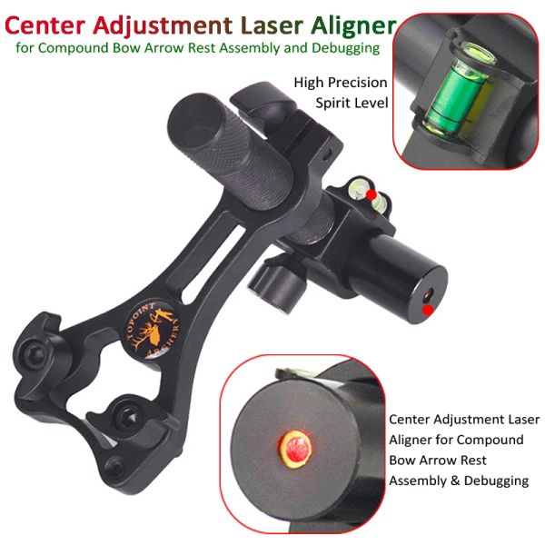 SCOMES ALIGNEUR DE VISE LASER Ajustement du centre d'archerie pour l'assemblage de repos et les accessoires de tir de chasse à la flèche à arc composé et les accessoires de chasse de chasse