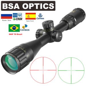 Scopes BSA Optics 416x44 St Tactical Optic Sight Green Red Illuminated Riflescope Hunting Rifle Scope Sniper Airsoft Air Guns