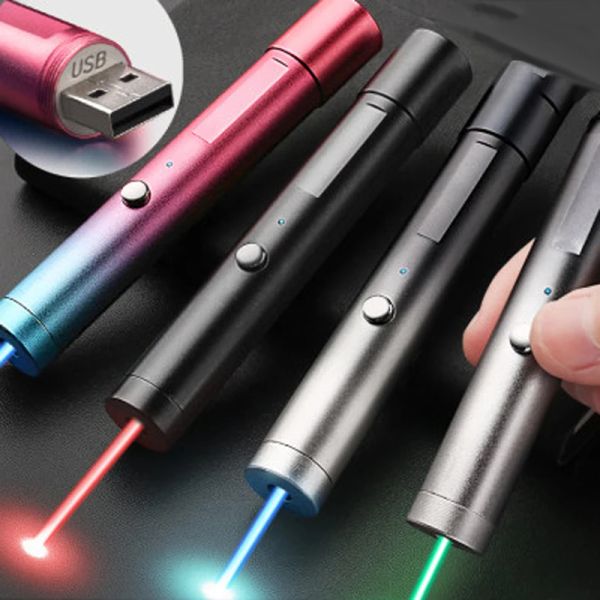 Scopes Colorful Green Laser Pointer USB Laserpointer High Power Battery Batterie Rouge Dot Laser Pen Point Single Point pour la chasse