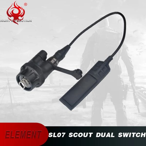 ESCOPES Elemento Airsoft SureFir M300A M600C Interruptor remoto de la linterna táctica para la luz de la luz de la luz NE04054BK