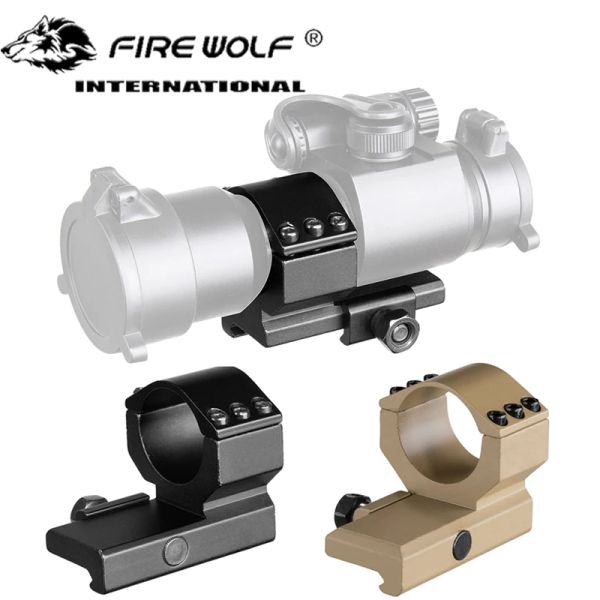 Scopes Fire Wolf 30 mm tactique L Compense en porte-à-faux gorgée Anneau de montage en aluminium Heavy Duty Fit 20 mm Picatinny Weaver Rail Hunting