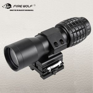 Scopes Fire Wolf Hunting Tactical 5x Maginier Optical Sight Red Dot Rifle Scope Flip Flip Scope Flip to Side 20mm Mount pour la chasse