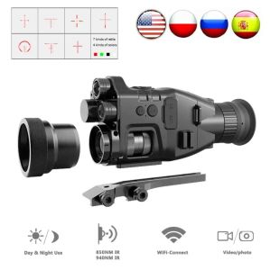 Scopes Heker 940nm Infrarood Night Vision Scope Cy789 24x30 Digitale nachtzicht Monoculaire 1080p HD Hunting Night Vision Recorder