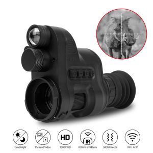 Scopes Heker NV710 940nm Ir Night Vision Scope 5000Joule Hunting Night Sight 850NM Red Dot Night Vision Vision Riflescope Recorder WiFi App