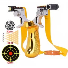 Scopes Laser visant Slingshot Hunting Shooting Tirting Tirting Bands avec un paquet d'exercice de papier cible Fast Compression Slingshot