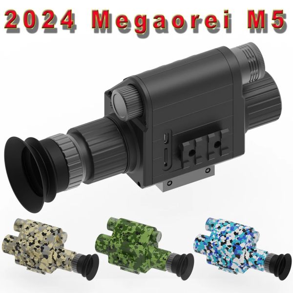 Scopes Megaorei M5 1080p HD Hunting Day Night Vision Digital Rifle Scope monoculaire optique vue 850NM 940NM IR PICATINNY RAIL MONT