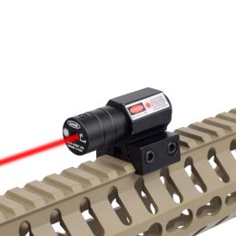 Scopes Mini Tactical Red Dot Laser Sight pour le pistolet de chasse au pistolet de fusil avec viseuse de chasse au mont Rail Ajustement de 650 nm