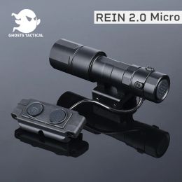 Scopes Next Generation Rein 2.0 Cloud Defensive Tactical Tactical Arme Lampe de poche avec un interrupteur de chasse à double fonction Contstant / Momentary