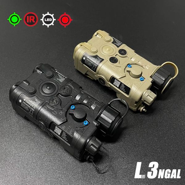 Scopes Ngal L3 Green Laser Sight IR Puntinter Peq Red láser Aiminación de la luz múltiple Luz táctica para Airsoft Hunting Picatinny Rail