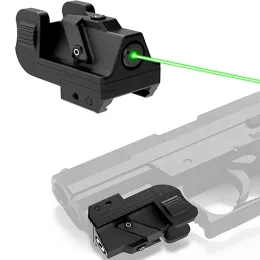 Scopes Pistool Green Laser Sight Picatinny Weaver Rail Militair pistooljachtlaser met USB -oplaadbare kabel voor wapenpistool