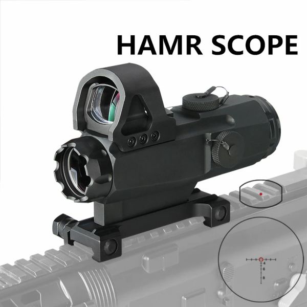 Scopes PPT Hamr Scope 4x24mm Rifle Scope Maginier Riflescope Night Hunting Scopes Sniper Rifle Scope Air Gun Optic Scope GS10403