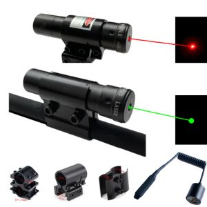 Scopes laser Laser à visée rouge / vert Laser Laser avec montage pour pistolet picatinny rail et fusil tactique pour la chasse à la chasse à l'air