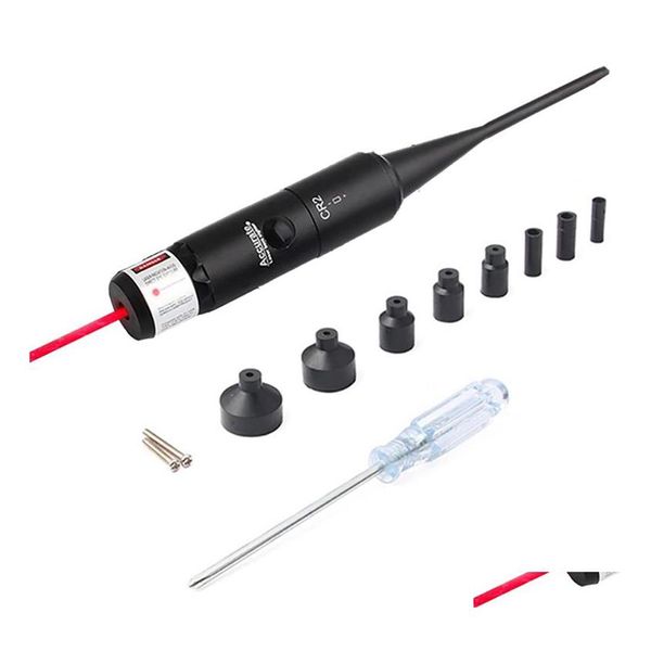 Scopes Red Laser Bore Sight Kits 177 à 50 calibre Green Dot Boresighter avec calibrateur de commutateur marche-arrêt pour les lunettes de visée de chasse 212j