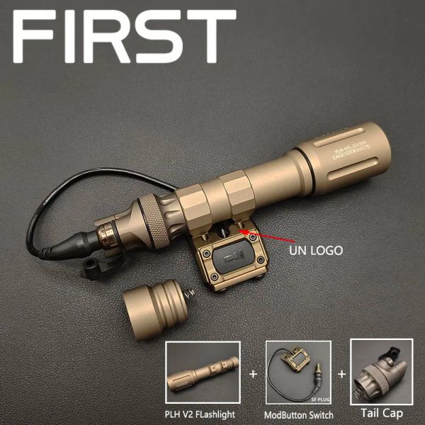 Scopes Sotac PLHV2 PLH V2 MODLIT CNC Lampe de poche 1300 Lumens LED Blanc High Power Tactical Rifle Arme Light AirSoft Hunting Scout Lampe