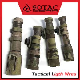 Scopes Sotac Arme Scout Light Wrap pour M300B M300V M600B M600V M600DF OKW 18350 18650 Enveloppe de lampe de poche de chasse