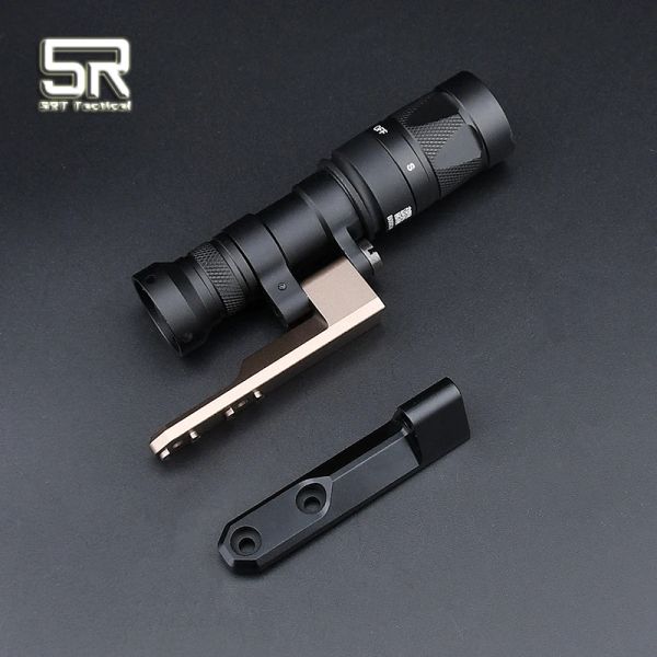 Scopes Surefir M300 Lampe de poche Métal Base AirSoft Arme Pièces Mount Mlok KeyMod System Hunting Light Base accessoires