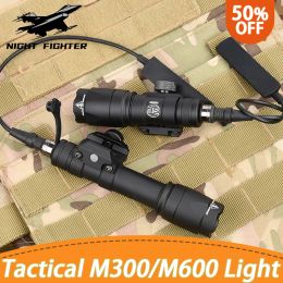 Scopes Surefir M600C M600 M300 Tactical Scout Light Rifle Weapon Flashlight Hunting Gun Light Pictinny Rail Hunting Weapon Airsoft