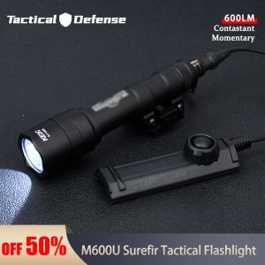 Scopes Surefir Tactical M600 M600U SF Airsoft Krachtige zaklampjachtwapen Licht 600lm LED met dubbele functiedrukschakelaar
