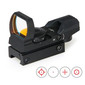 Scopes Tactical Airsoft Accessories 1x 21,2 mm Rail Reflex Scope Mini 4 Reticules Red Dot Sight pour CS Wargame Hunting GZ20091A