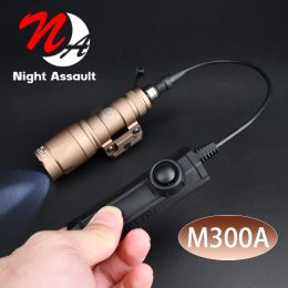 Scopes tactische airsoft zaklamp surefir m300 m300a dubbele functie externe staartschakelaar Mini Scout Light Weapon Gun Hunting Light