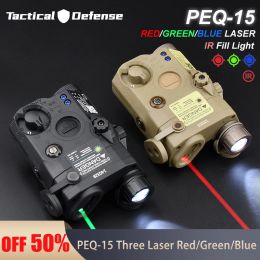 Scopes Tactical AirSoft PEQ 15 LA5C Rouge vert vert vert IR Version indicateur Dot Laser Blanc Light Arme de poche