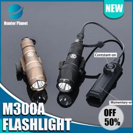 Scopes Linterna táctica M300 M600 M300A M600C Sure Stary White LED Light Fit 20 mm Caza de caza Arma Airsoft Accesorios 400LM/600LM