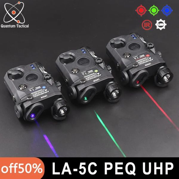 Scopes Tactical LA5C PEQ UHP PEQ15 Láser Rojo Verde Blue Lengua de Led Led Ir Light Arma de caza Airsoft Peq 20 mm Rail