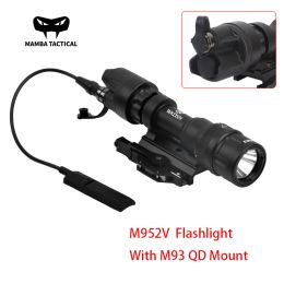 Scopes tactische metalen stroboscoop M952V LED wadsn surefir zaklamp met M93 QD Mount Weapon Light 20mm Picatinny Rail Airsoft Hunting Lamp