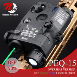 Scopes Tactical PEQ15 rouge vert bleu point Ir Laser Laser Airsoft Nylon PEQ HUNTING Arme Gun Scout Accessoires Fit Picatinny Rail