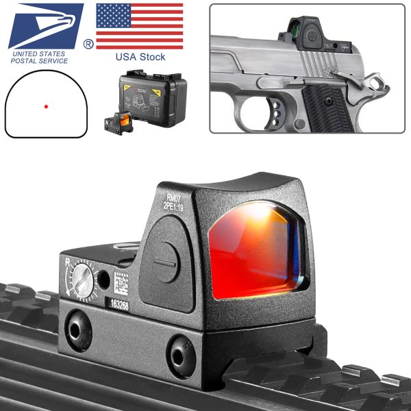 Scopes Tactical RMR Red Dot Sight Collimator Scope Reflex Fit 20 mm Weaver Rail Voor Airsoft Hunting Rifle Gun Accessories Armes Pisto