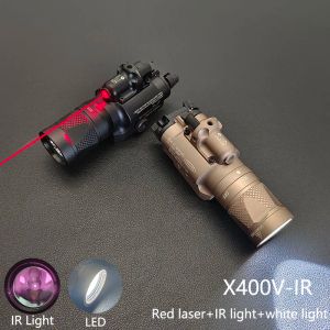 Scopes Tactical SF X400Vir LED Wit Licht en IR -uitgang X400 X400U Hunting Weapon Light met Red Laser Sight X300V Pistool Flashlight