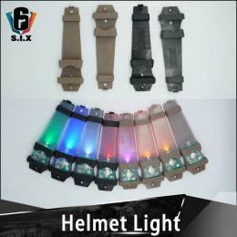 Scopes tactisch overlevingssignaal helm licht waterdichte silicagel helm zaklamp met magische tape jagen airsoft stroboscoop licht