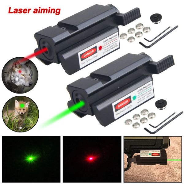 Scopes Vastfire Tactical Green / Red Laser Dot Sight Gun Pistol 11 mm / 20 mm Picatinny Weaver Chassent Laser Rail Mount AMING POUR GLOCK 17 19