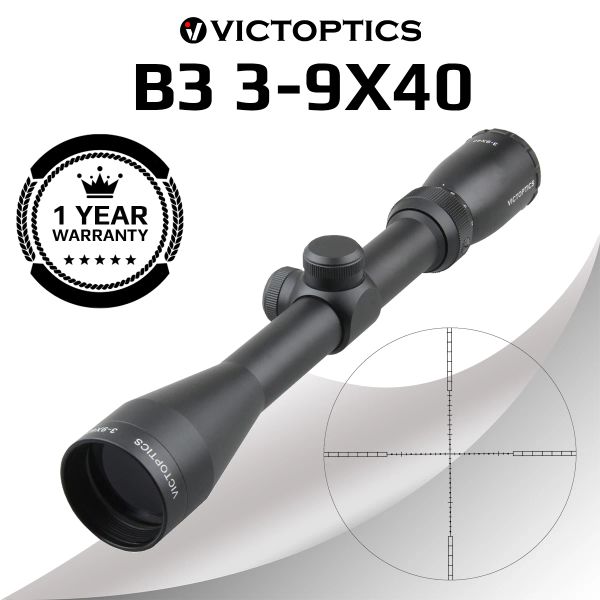 Scopes Victoptics B3 39x40 Hunting Riflescope Alcance óptico Visación telescópica Disparo para el alcance de rifle de aire Airsoft neumática Rimfire