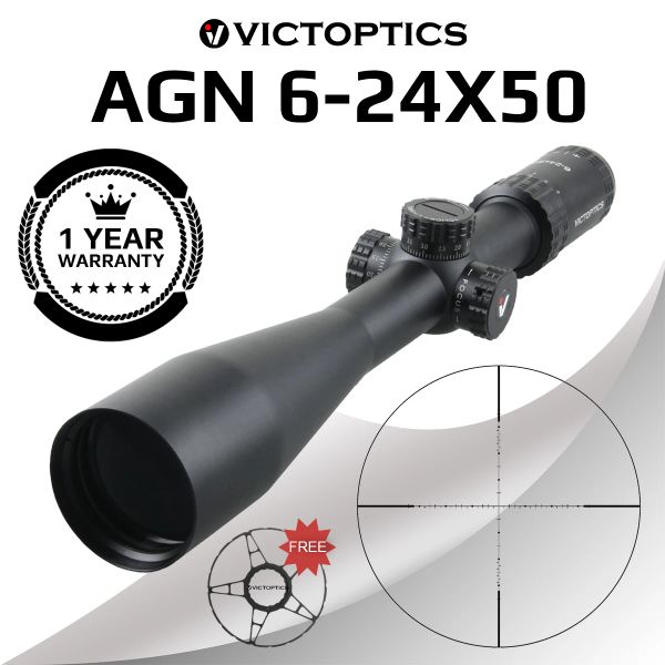 Scopes Victoptics S4 624X50 MDL HUNTING OPTICE SCOPE 30 mm Tube 1/10 mil pour Sniper Airsoft Guns Fire Arms Riflescope .223 5.56 AR15