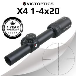 Scopes Victoptics X4 14x20 Hunting Riflescope Telescopisch Optic Sight Shooting Score Scope Airsoft Air Rifle Rimfire .22LR .177HMR .223 5.56