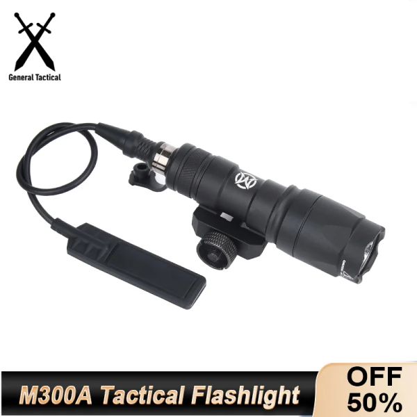 Scopes Wadsn Airsoft M300 M300A SF Linterna táctica Fit 20 mm Rail Mlok Mount Kymod Base Caza de arma de arma LED Mini Light Light