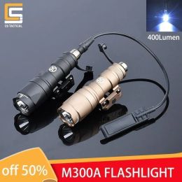 Scopes WADSN M300 M300A Tactical Scout Place Lampe 400Lumens White Light for Airsoft Hunting Gun Arme 20mm Picatinny Rail Accessoires