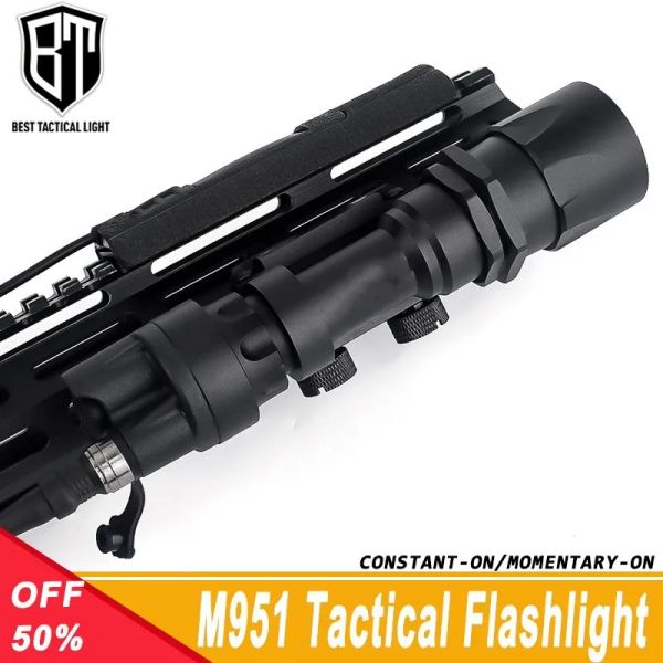 Scopes wadsn m951 Métal lampe de poche tactique Airsoft Arme Accessoire Lumière 600lm HUNTING AVEC CURT PRESSUR