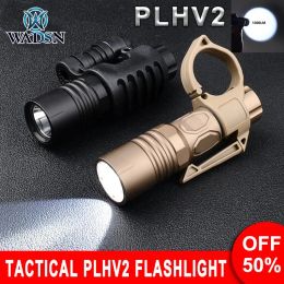 Scopes wadsn metal modlit plhv2 pistolet tactique lampe de poche tactique 1000lumen Clip léger du casque rapide pour picatinny Hunting Arme Scout Light