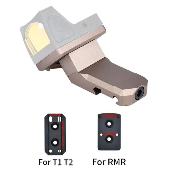 Scopes Wadsn Metal Montaje Montaje Base de punto rojo Tactical Offset Montaje óptico de 20 mm Soporte de la base del ferrocarril Airsoft Accesorios de caza