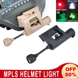 Scopes wadsn tactical casque Large charge mpls 4 modes verts rouges ir laser lampe d'énergie économisant la lampe de poche de casque rapide militaire
