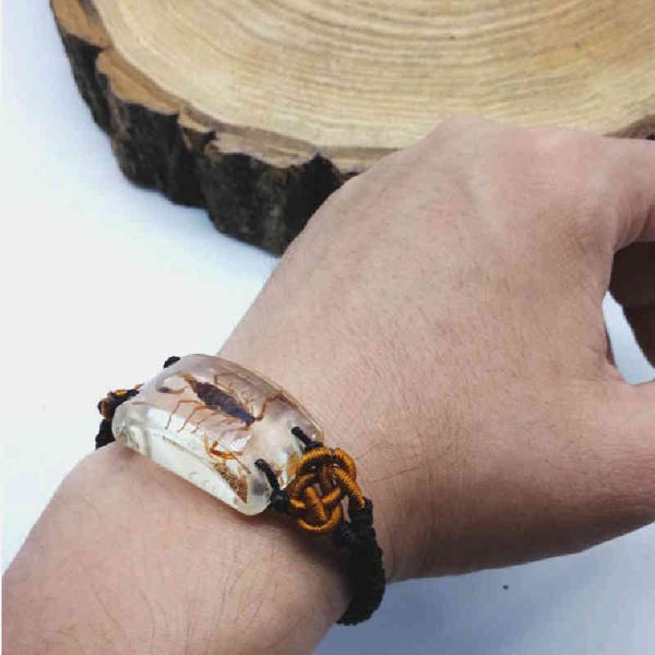 Accesorios de pulsera Scorpion Man Escorpiones amarillos y negros reales Joyas de alta calidad Pulseras de regalo especiales a mano