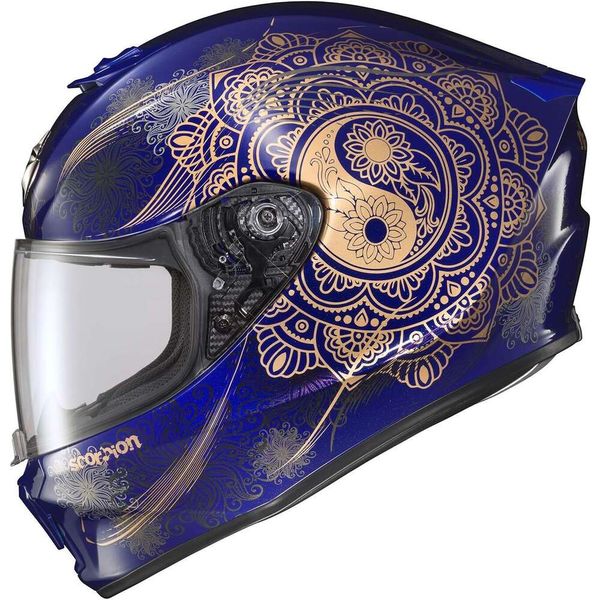 Casque de moto ScorpionExo R420 Full Face avec poche de haut-parleur Bluetooth - Dot et Snell approuvés pour les cyclistes pour adultes - Protection de rue en polycarbonate